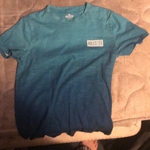 Light/dark blue hollister curved hem